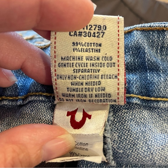 True Religion Joey Vintage Y2K Jeans with Whipstitch Back Pockets - Tall Inseam - Picture 4 of 5